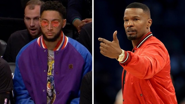 Ben Simmons and Jamie Foxx. Photo: Kayo, ESPN, Getty.