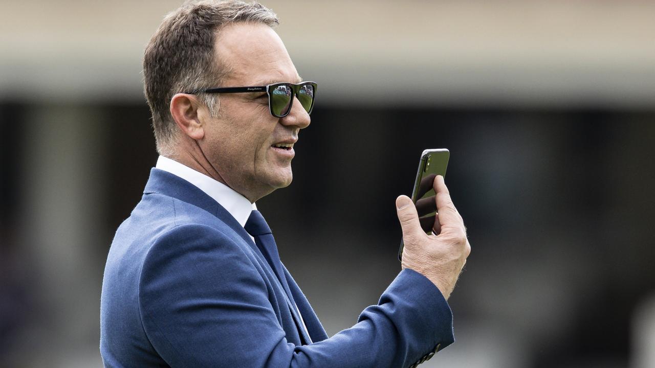 Former Australia cricketer Michael Slater on media duties during the Cricket World Cup in 2019. Photo by Andy Kearns/Getty Images.