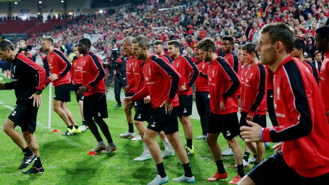 Liverpool training at Suncorp Stadium. Pic Mark Calleja