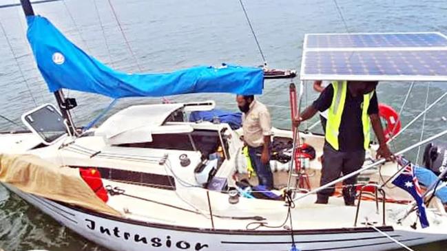 The Intrusior sailing vessel seized by authorities in Daru, Western Province last week. Picture: PNG Post Courier