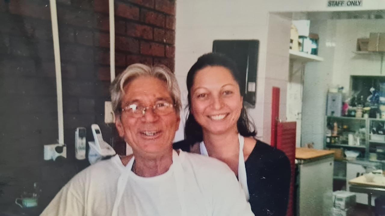 Sabine De Vuono with her late father Guido De Vuono at the Ascot Park. Picture: Supplied