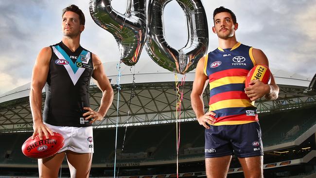 Two Showdowns - and both on Saturday for the Crows and Port Adelaide next season, the first hosted by the Power in the Saturday night timeslot; the return bout on Saturday twilight. Picture: Sarah Reed