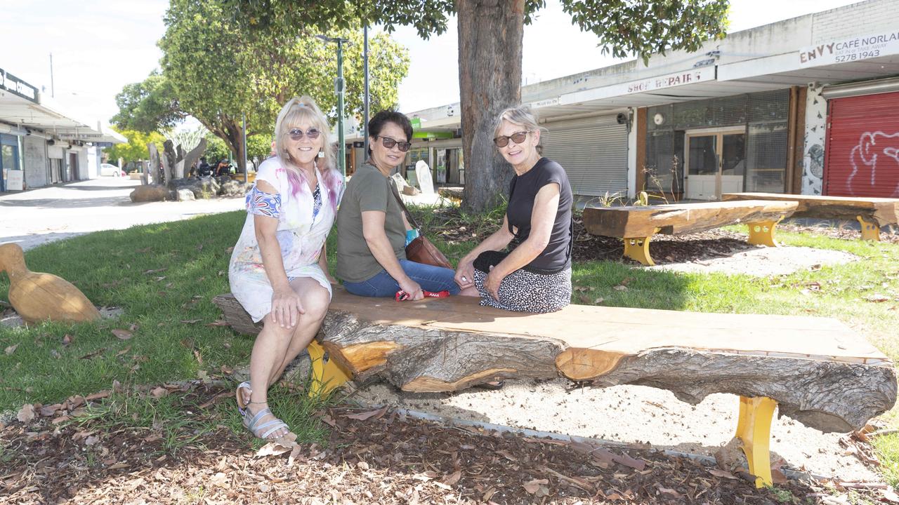 Business owner Fran Garlick with local residents Josie Vincent and Andrea Williamson. Picture: Alan Barber