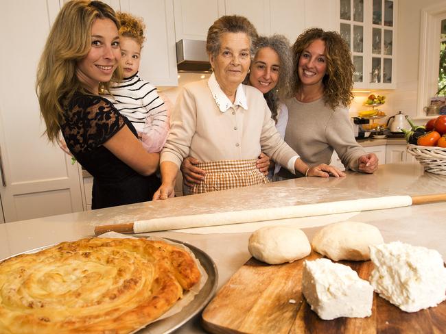 Bessie Kay with Indiana, Vasiliki Konstantinidis, Irene Bailey and Pauline Koutsakis. Picture Norm Oorloff