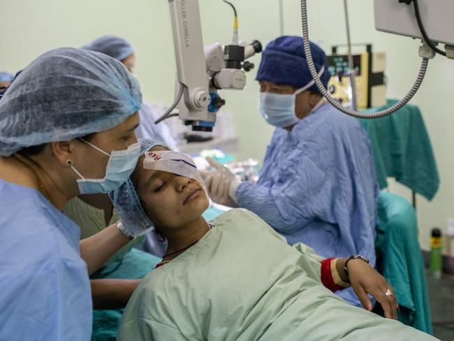 Debaki Basnet suffered from a bilateral congenital cataract and was operated on in Nepal. Picture: Michael Amendolia <a class="capi-image" originid="crop-7e79ff35f5942bb766c0d9ee5b80db0e"></a>