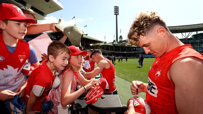 Chad Warner’s transformed from a specualtive draft pick into one of the AFL’s rising stars. Picture: Phil Hillyard