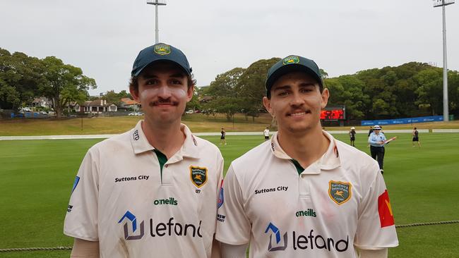 Far North Coast cricketer Caelan Maladay, right, plays grade cricket in Sydney.