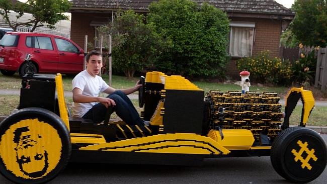 Aussie man builds world's first full-size Lego car you can drive