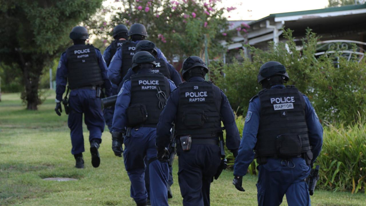 Raptor officers prepare to investigate drug supply at a Riverina property.