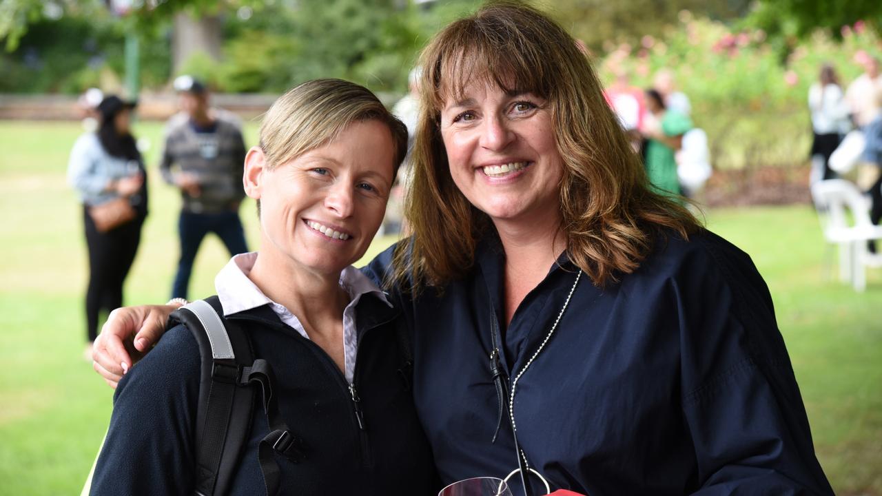 Jodie Willett and Kathy Saunders at Day 2 of Launceston's Festivale 2023. Picture: Alex Treacy