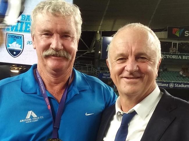 Graham Arnold with his brother Colin. Picture: Supplied