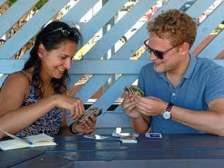 ON THE CARDS: Vida and Alex Haenen  say the Capricorn Coast is more beautiful than Vietnam and Thailand. Picture: Jann Houley