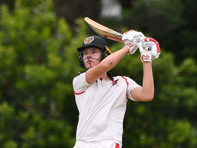 Terrace batsman Tom CampbellGPS First XI cricket Terrace v Brisbane Boys College.Saturday February 5, 2022. Picture, John Gass