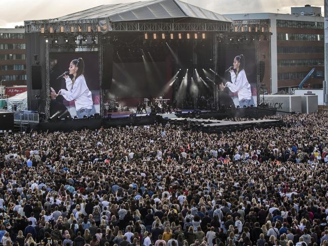 Ariana Grande performs during the ‘One Love Manchester’ benefit concert on June 4, 2017 in Manchester, England. Picture: Danny Lawson for One Love Manchester/Getty Images