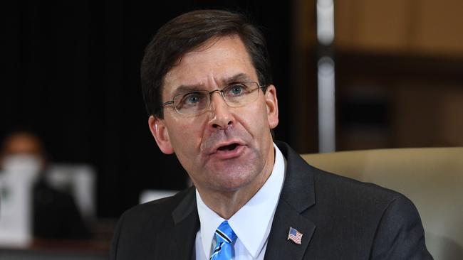 US Defence Secretary Mark Esper. Picture: AFP