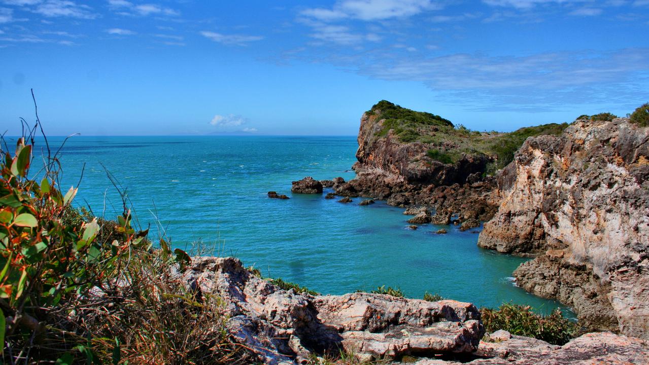 Wedge Island off Cape Hillsborough National Park was created from an ancient volcano. Picture: Rob and Stephanie Levy.