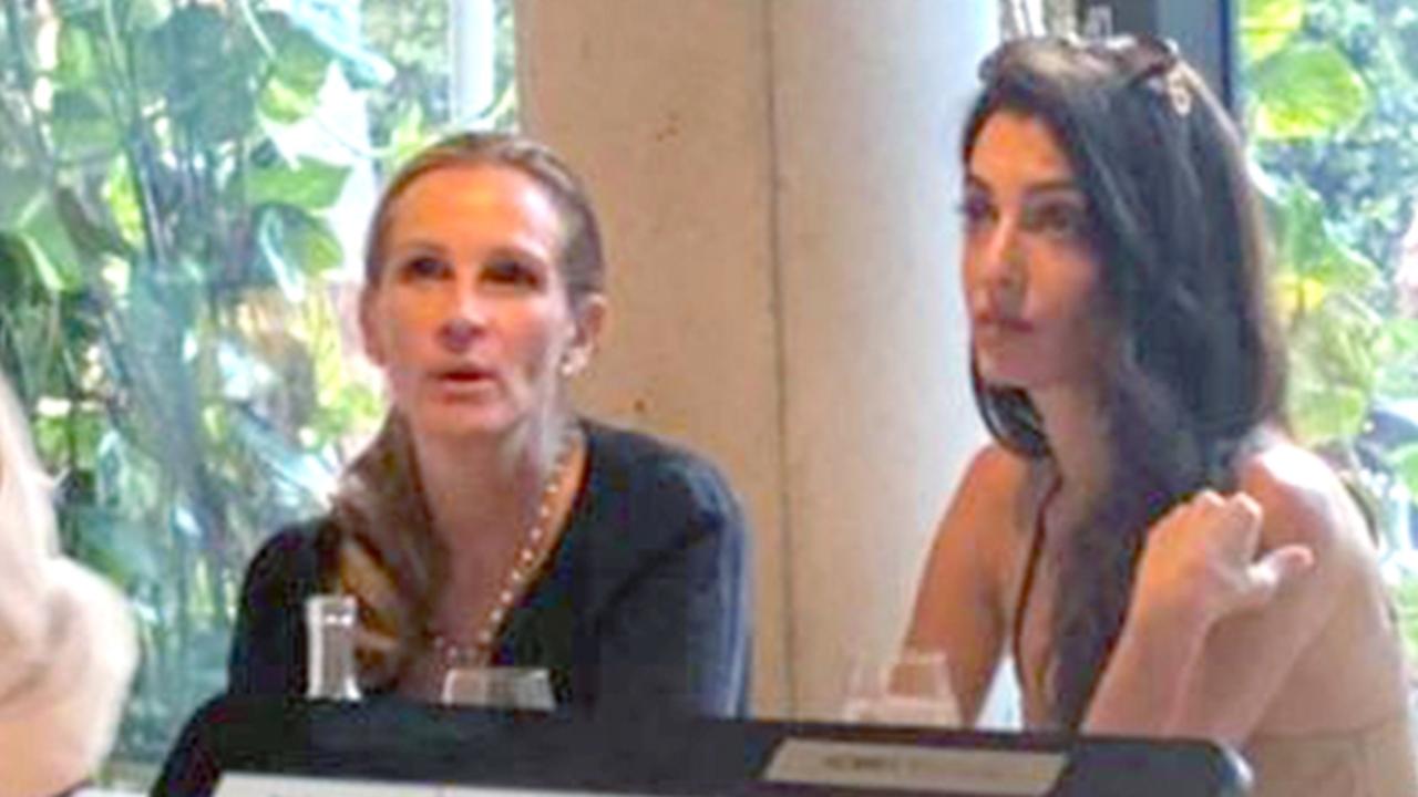 Julia Roberts with Amal Clooney at the Calile on James St, Fortitude Valley – Photo: Instagram 'carlaghira'