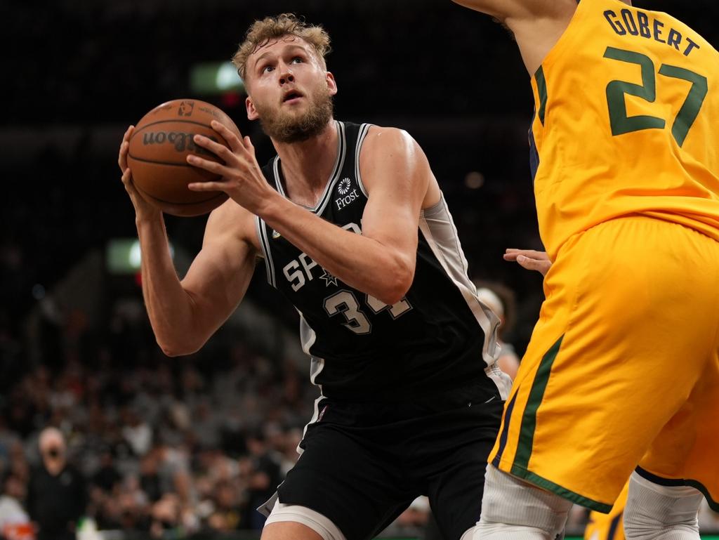 Jock Landale is making a name for himself in the NBA. Picture: NBAE/Getty Images