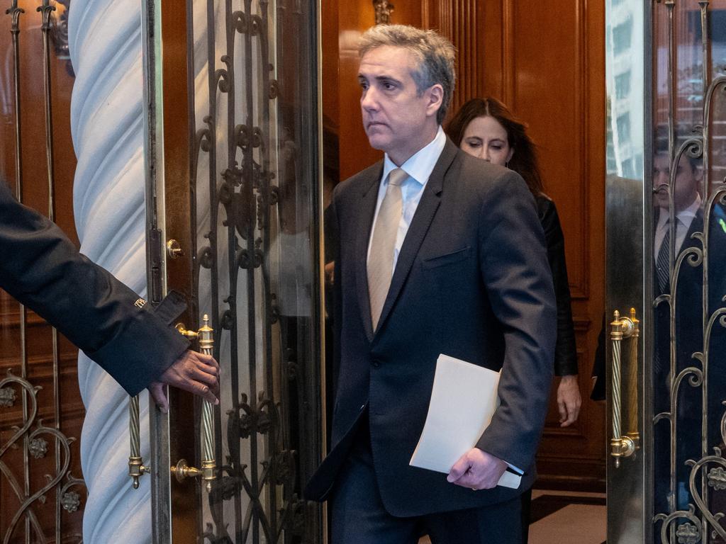 Michael Cohen, former personal lawyer to former U.S. President Donald Trump, leaves his apartment building on his way to Manhattan Criminal Court. Picture: AFP.