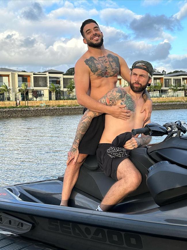 Portelli (known as ‘Lambo Guy’) with ‘Candyman 2.0’ out on the water. Picture: Instagram