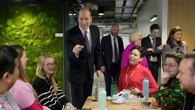 Prince William visits the British Red Cross' headquarters in London to hear about the humanitarian efforts taking place to support those affected by the conflict in Middle East and in Gaza. Picture: AFP.