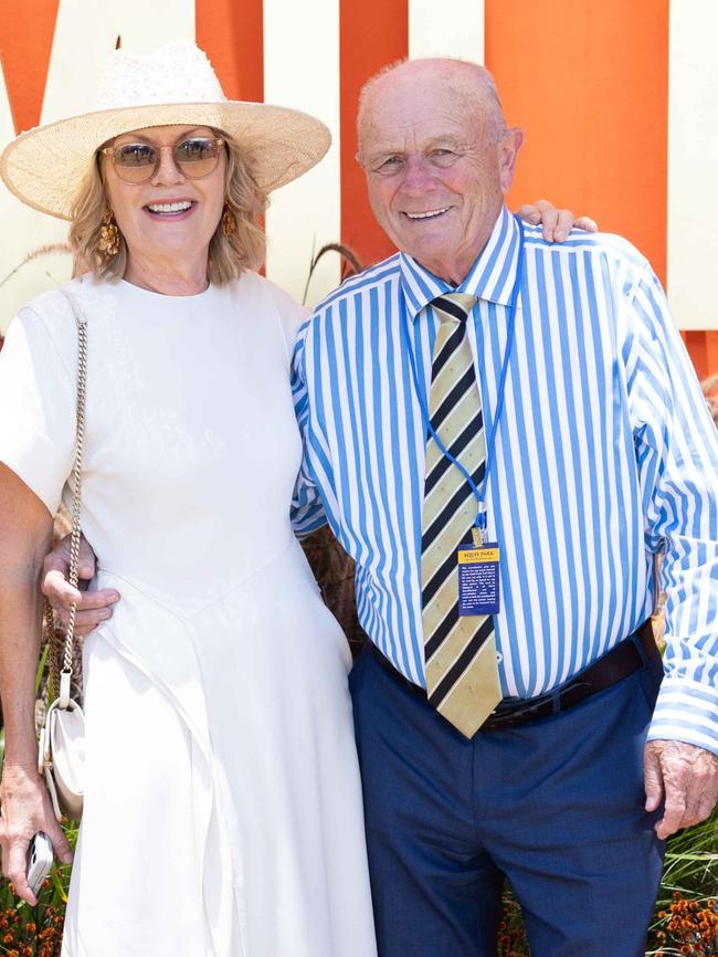 Harvey Norman owners Katie Page and Gerry Harvey. Picture: Luke Marsden