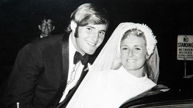 Dawson was jailed last year for murdering his wife, Lynette. This is the couple on their wedding day, in 1970.