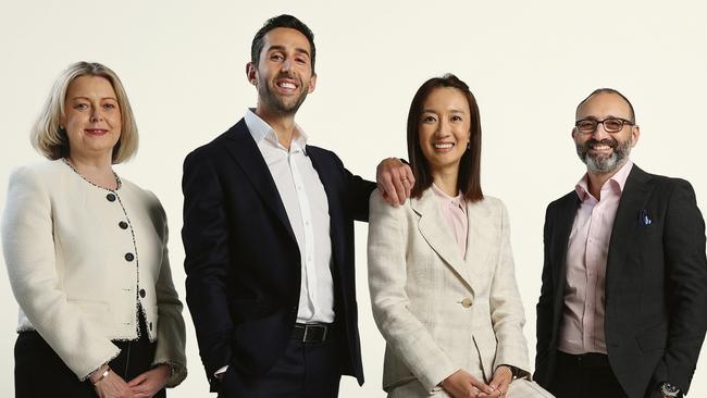 L-R Financial advisers Laurel Moulynox, Richard Felice, Cathy Ding and Charlie Viola. Picture: John Feder/ The Deal