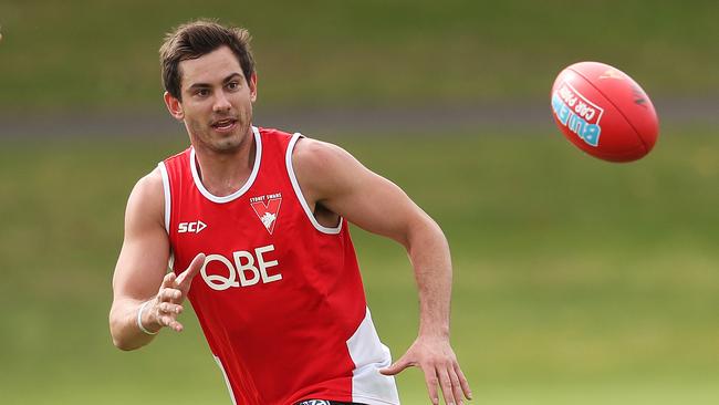 Swans recruit Daniel Menzel intends of improving his forward pressure. Picture: Phil Hillyard