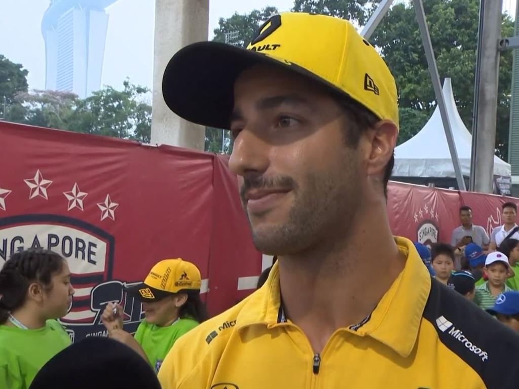 Daniel Ricciardo wasn't very happy