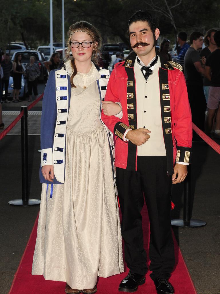 Caitlin Westphal and Ron Sterry at the 2014 Centralian Senior College College formal. Picture: JUSTIN BRIERTY / NT NEWS