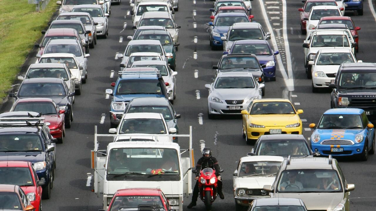 Peak-hour congestion after a two-vehicle crash at Greenslopes. File picture