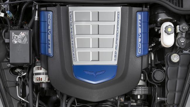 The heart of the matter: the LS9 supercharged V8 has more than 600 horsepower. Picture: Supplied.