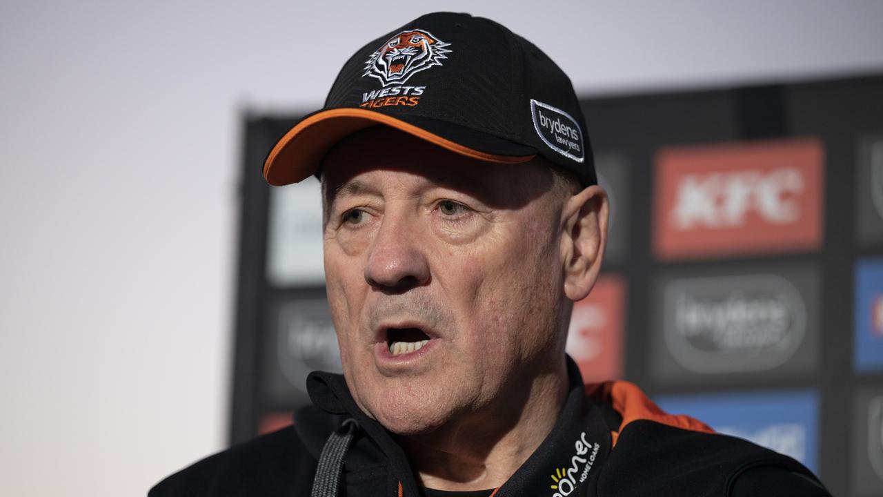 Wests Tigers head of football, Tim Sheens, said he couldn’t see Maguire being the Wests Tigers coach in the coming years and that it was time to move on. Picture: Darren Leigh Roberts.