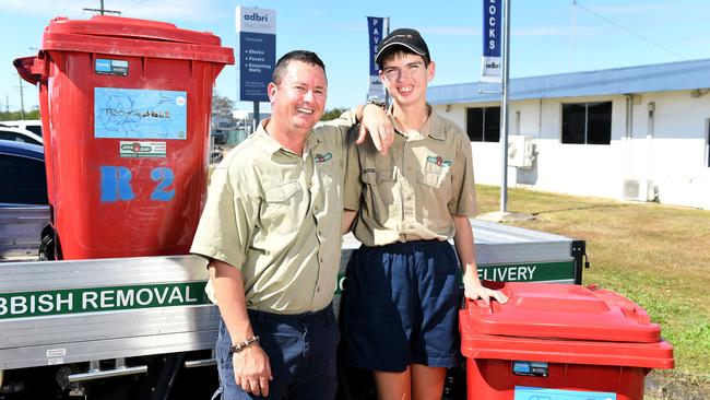 Josh Gaw, pictured with support team David Caisley, is tuning 21 years old and is growing his business while living with a disability. Picture: Shae Beplate.