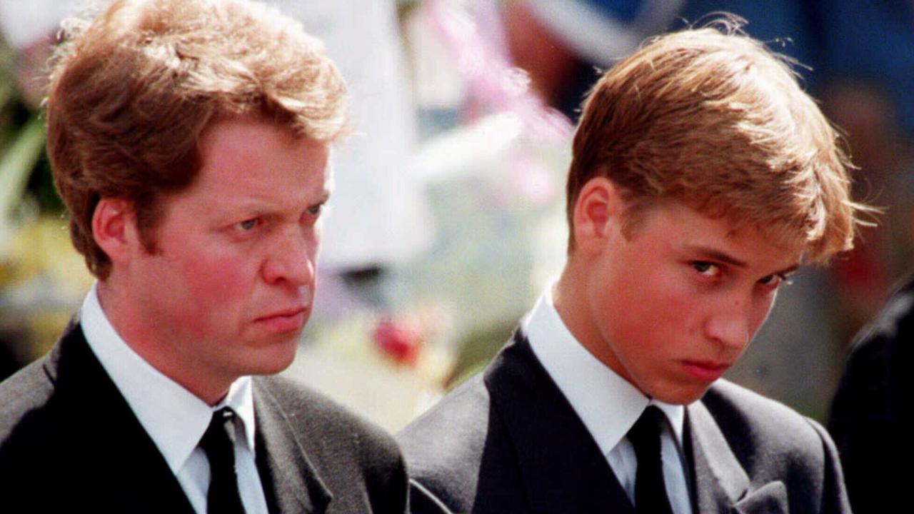 Earl Charles Spencer and Prince William of Wales outside Westminster Abbey in London prior to Diana’s funeral service.