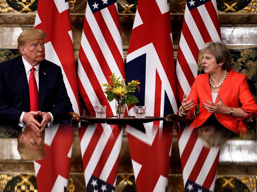 US President Donald Trump’s visit will include breakfast with Britain's Prime Minister Theresa May. Picture: AFP Photo/Brendan Smialowski