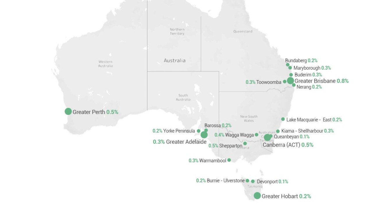 The 20 areas across Australia where rents will continue to surge. Picture: InvestorKit