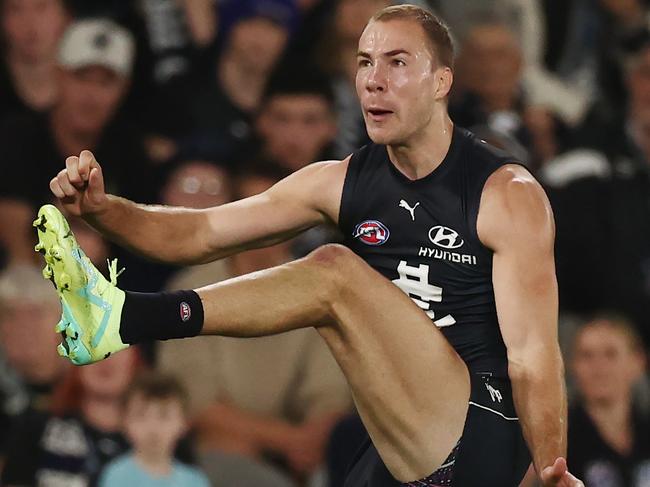 McKay’s poor goalkicking has been a staple of Carlton’s poor season so far. Pic: Michael Klein