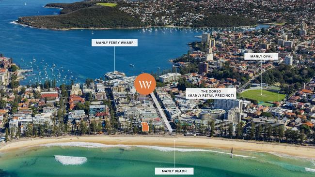 The location of the White Water commercial development on South Steyne, Manly.