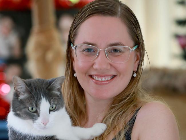 Happy host: Sarah Kerr, 36, of Dundas. Picture: AAP Image/ Angelo Velardo