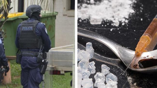 Generic, Queensland police, drug raid, meth, ice, methamphetamine, cannabis. Picture: (L) QPS, (M) News Regional Media, and (R) file.