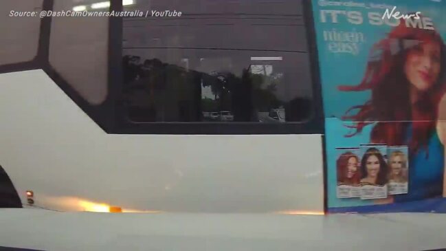 Sydney bus driver cuts off car before shock interaction