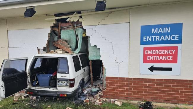 The 4WD smashed through the wall, and into a nurse’s station. Picture: Supplied