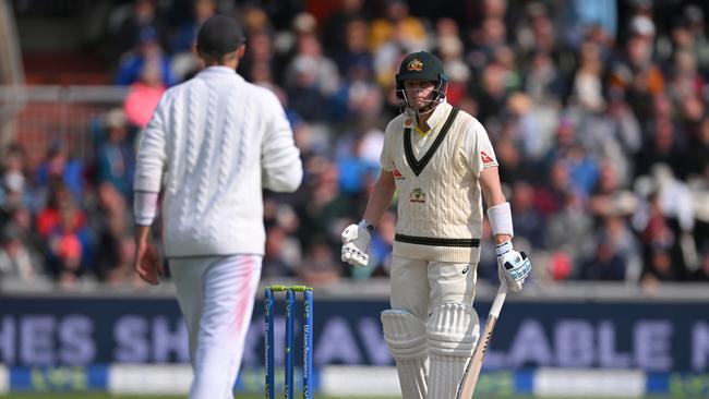 Smith was incredulous at Root’s attempt to claim the catch. (Photo by Stu Forster/Getty Images)