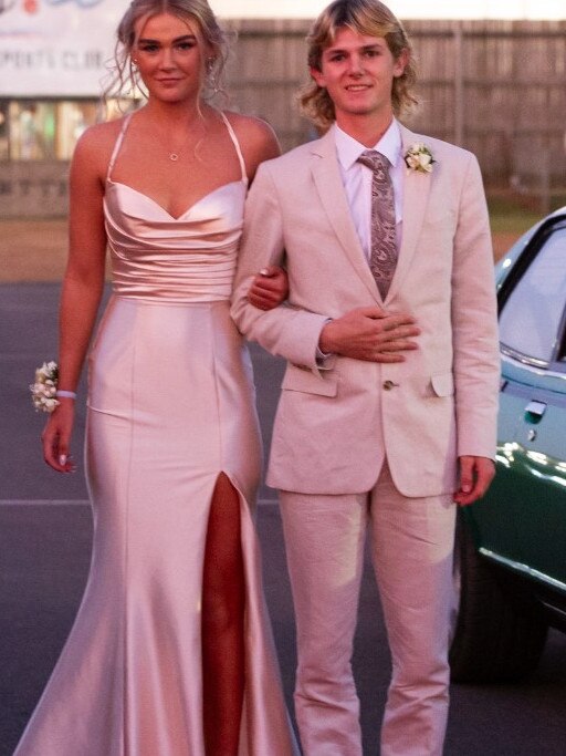 Talitha Kenzler and Brenton Catasti at the 2023 Bundaberg State High School Formal.