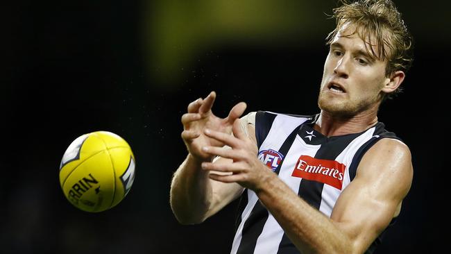 Magpie Lachie Keeffe is one of the key pillars in defence. Picture: Michael Klein