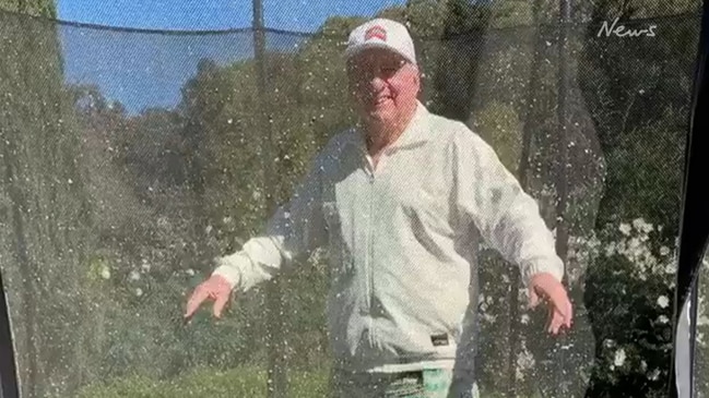 Alan Jones on a trampoline