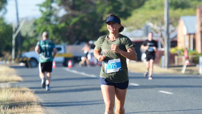 Rugby Union enthusiast Sheril Buchanan enjoys the 5km Run for MI Life. October 17, 2021 Picture: Marty Strecker