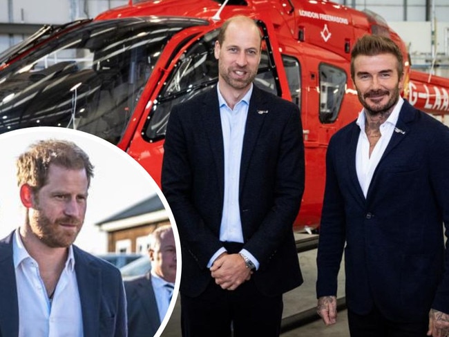 Harry flies again without Meghan as Wills hangs with Becks